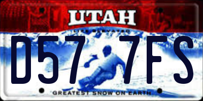 UT license plate D577FS