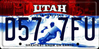 UT license plate D577FU