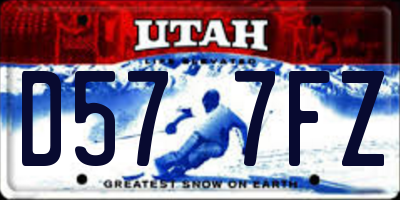 UT license plate D577FZ