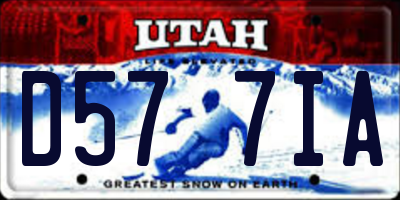 UT license plate D577IA