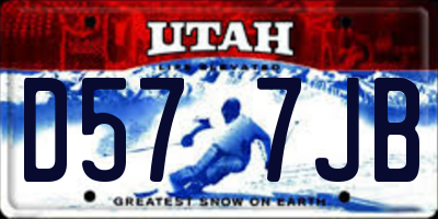 UT license plate D577JB