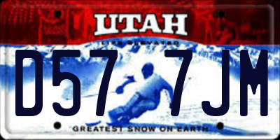 UT license plate D577JM