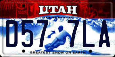 UT license plate D577LA