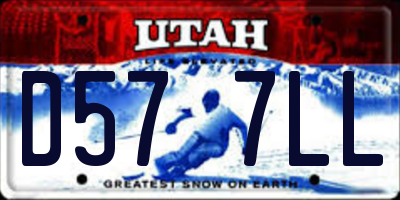 UT license plate D577LL