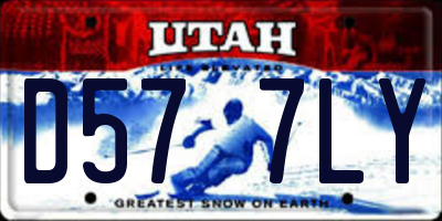 UT license plate D577LY