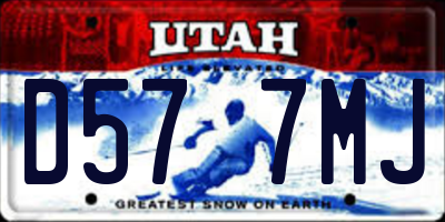 UT license plate D577MJ