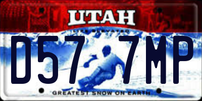 UT license plate D577MP