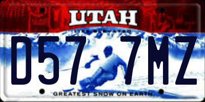 UT license plate D577MZ