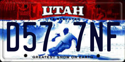 UT license plate D577NF