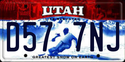 UT license plate D577NJ