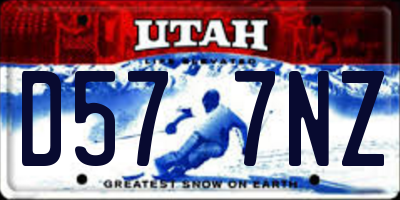 UT license plate D577NZ