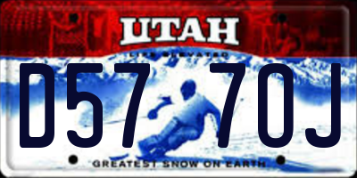 UT license plate D577OJ