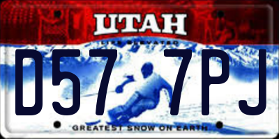UT license plate D577PJ