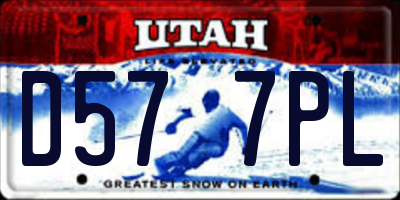UT license plate D577PL