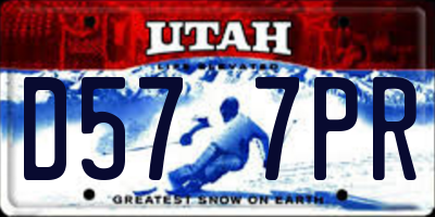 UT license plate D577PR