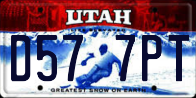 UT license plate D577PT