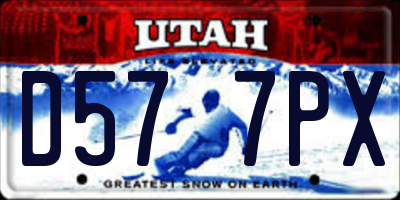 UT license plate D577PX