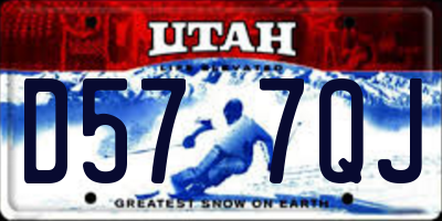 UT license plate D577QJ