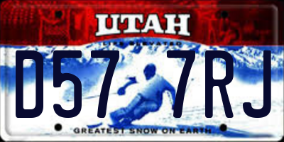 UT license plate D577RJ