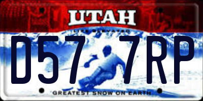 UT license plate D577RP