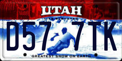 UT license plate D577TK