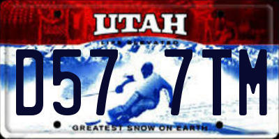 UT license plate D577TM