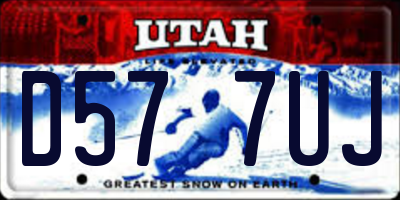 UT license plate D577UJ