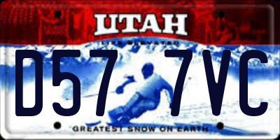 UT license plate D577VC