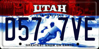 UT license plate D577VE