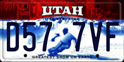 UT license plate D577VF
