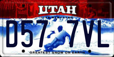 UT license plate D577VL
