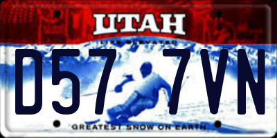 UT license plate D577VN