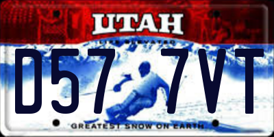 UT license plate D577VT