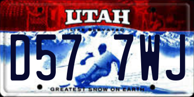 UT license plate D577WJ