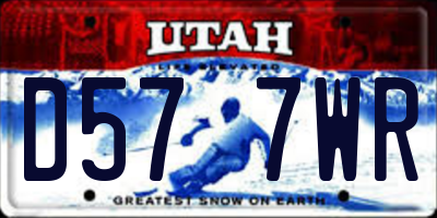 UT license plate D577WR