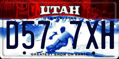 UT license plate D577XH