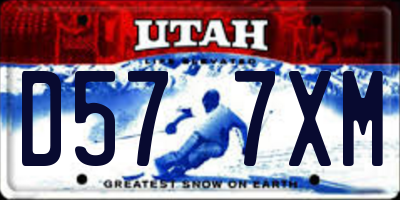 UT license plate D577XM
