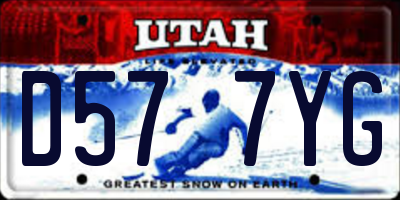 UT license plate D577YG