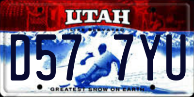UT license plate D577YU