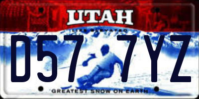 UT license plate D577YZ