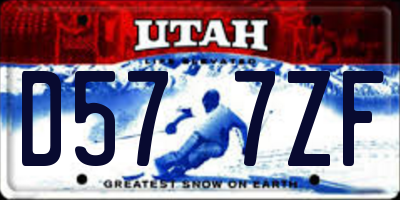 UT license plate D577ZF