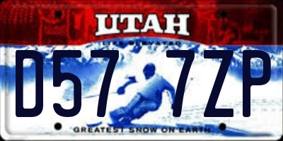 UT license plate D577ZP