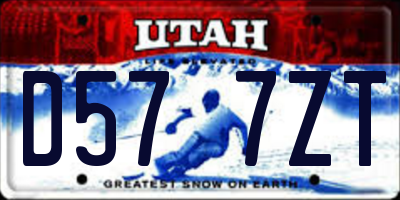UT license plate D577ZT