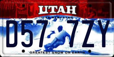 UT license plate D577ZY