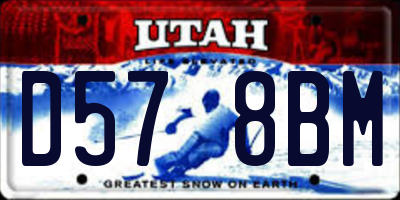 UT license plate D578BM