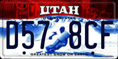 UT license plate D578CF