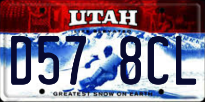 UT license plate D578CL
