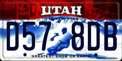 UT license plate D578DB