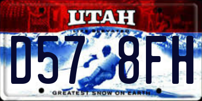 UT license plate D578FH