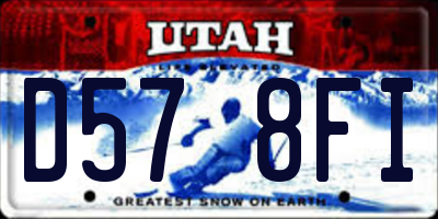 UT license plate D578FI